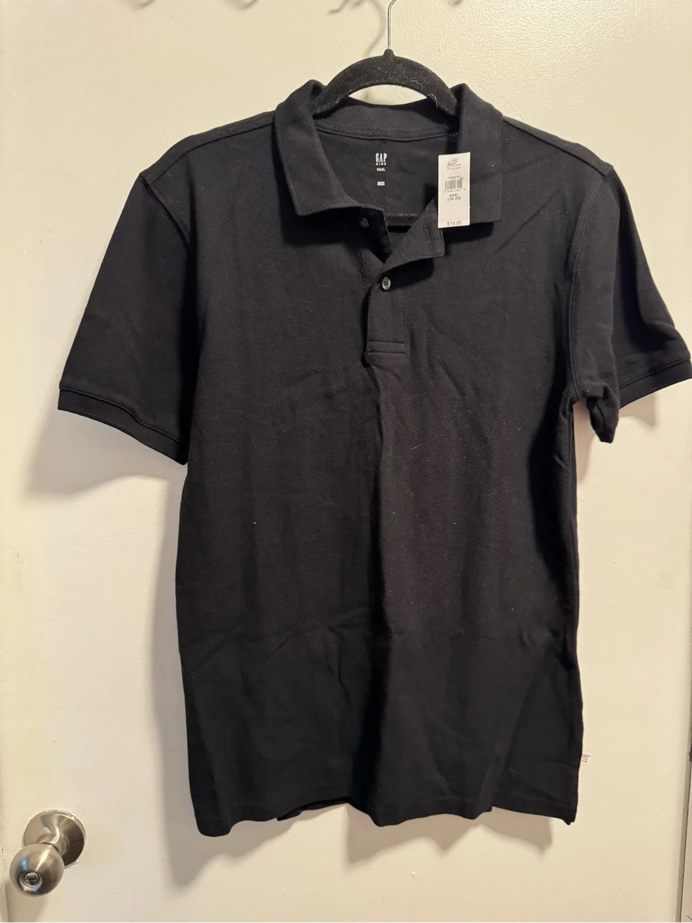 GAP Black Short Sleeve Polo Shirt - Kids